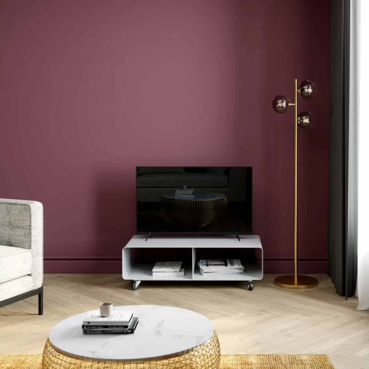 Tische|KARE Design Couchtisch Cesta Marmor Gold O100Cm