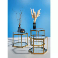 Tische|KARE Design Couchtisch Comb Gold 45
