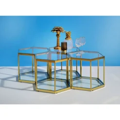 Tische|KARE Design Couchtisch Comb Gold 45