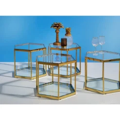 Tische|KARE Design Couchtisch Comb Gold 45