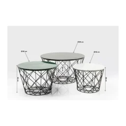 Tische|KARE Design Couchtisch East Coast Rund (3/Set)