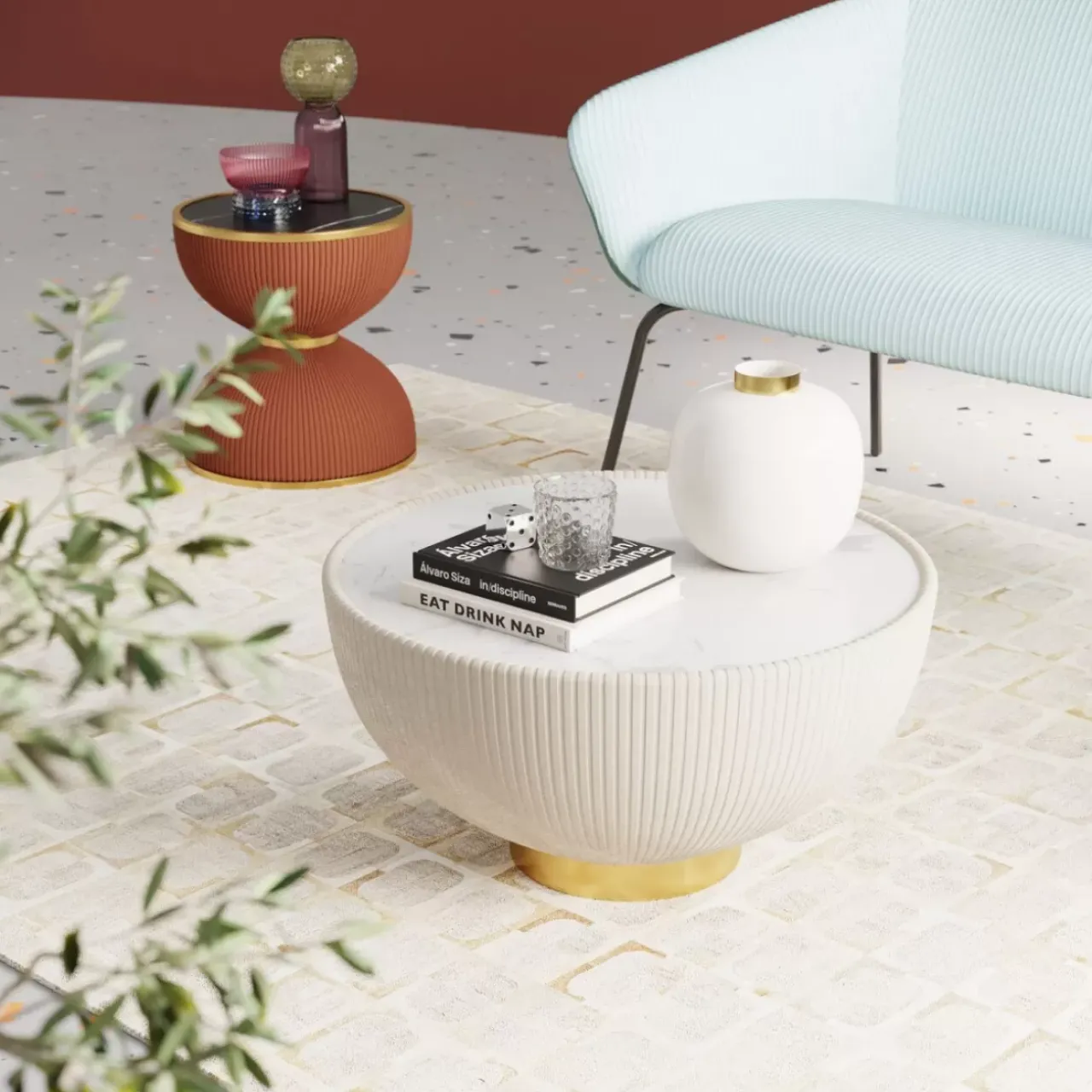 Tische|KARE Design Couchtisch Endless Vegas Weis O71Cm