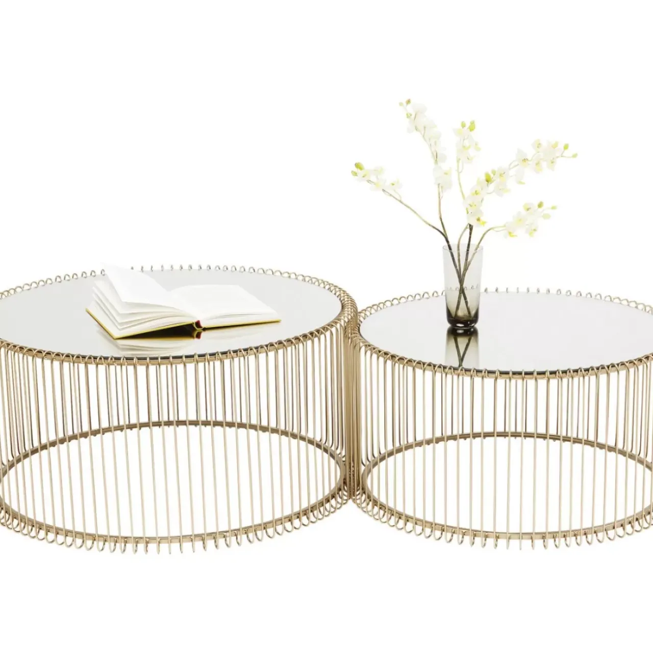 Tische|KARE Design Couchtisch Wire Messing (2/Set)