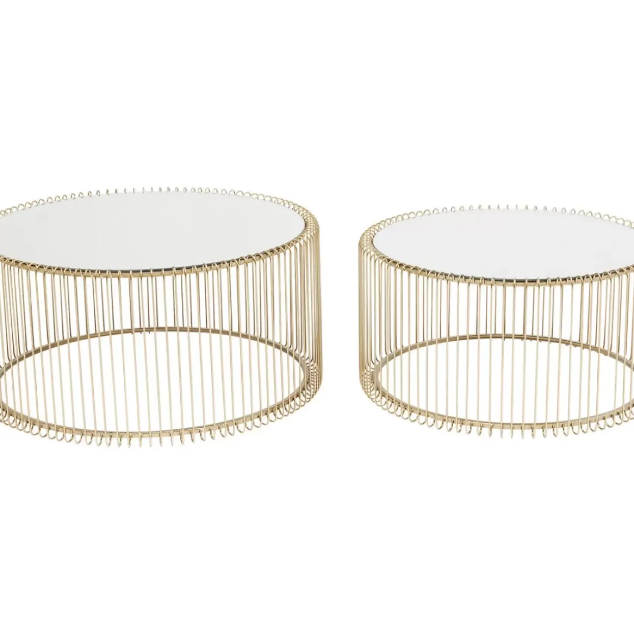 Tische|KARE Design Couchtisch Wire Messing (2/Set)