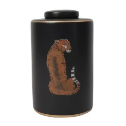 Vasen|KARE Design Deckelvase Leopard