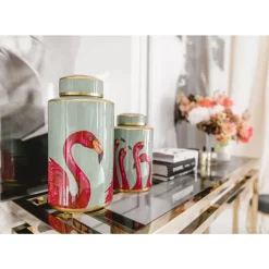Deko & Geschenkartikel|KARE Design Deko Dose Flamingos 39Cm