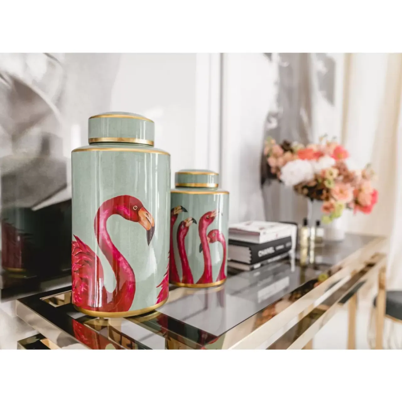 Deko & Geschenkartikel|KARE Design Deko Dose Flamingos 39Cm
