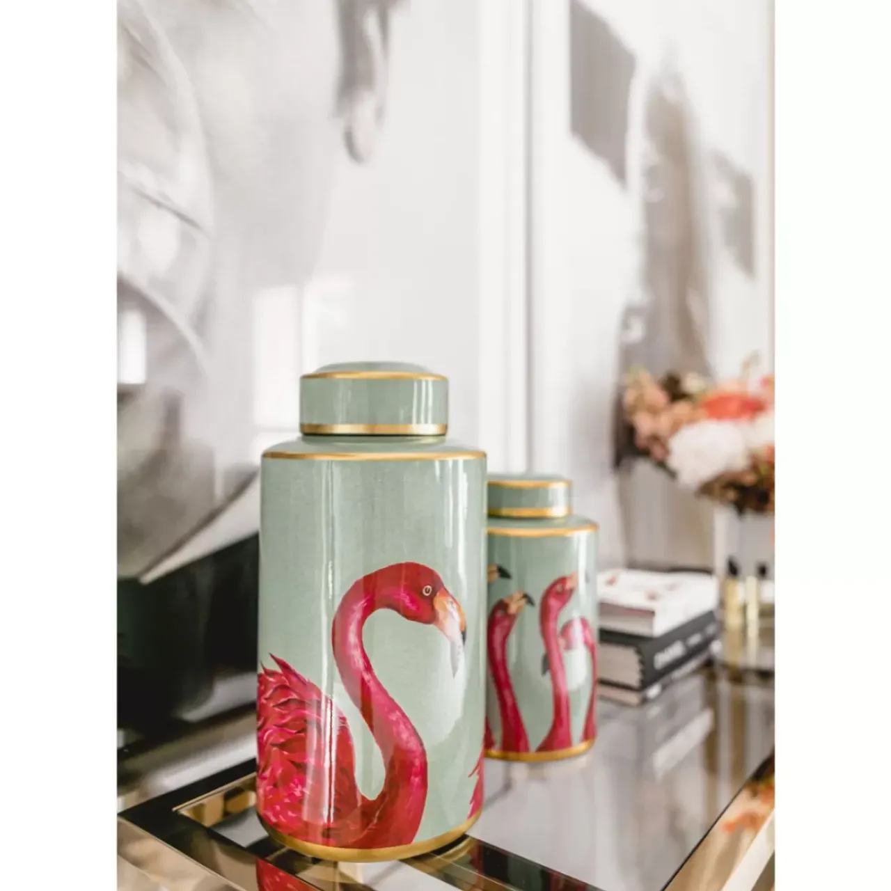 Deko & Geschenkartikel|KARE Design Deko Dose Flamingos 39Cm