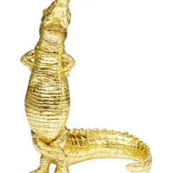 Deko & Geschenkartikel|KARE Design Deko Figur Alligator Gold 39Cm