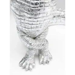 Deko & Geschenkartikel|KARE Design Deko Figur Alligator Silber 39Cm