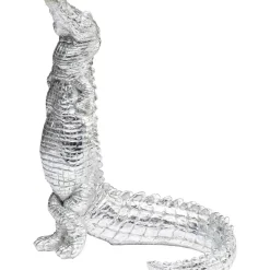 Deko & Geschenkartikel|KARE Design Deko Figur Alligator Silber 39Cm