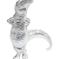Deko & Geschenkartikel|KARE Design Deko Figur Alligator Silber 39Cm