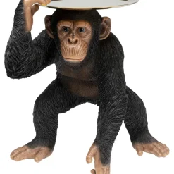 Deko & Geschenkartikel|KARE Design Deko Figur Butler Playing Chimp Schwarz 52Cm