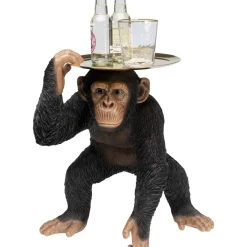 Deko & Geschenkartikel|KARE Design Deko Figur Butler Playing Chimp Schwarz 52Cm