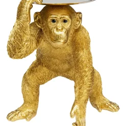 Deko & Geschenkartikel|KARE Design Deko Figur Butler Playing Chimp Gold 52Cm