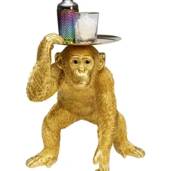 Deko & Geschenkartikel|KARE Design Deko Figur Butler Playing Chimp Gold 52Cm