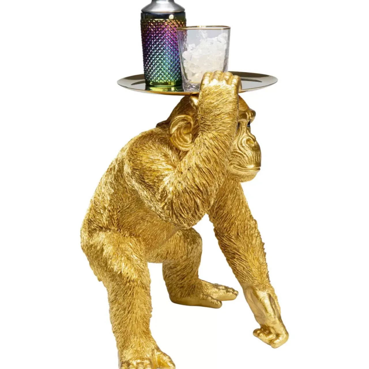 Deko & Geschenkartikel|KARE Design Deko Figur Butler Playing Chimp Gold 52Cm