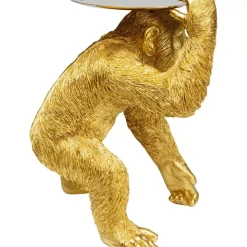 Deko & Geschenkartikel|KARE Design Deko Figur Butler Playing Chimp Gold 52Cm