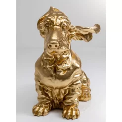 Deko & Geschenkartikel|KARE Design Deko Figur Coiffed Dog Gold 52Cm