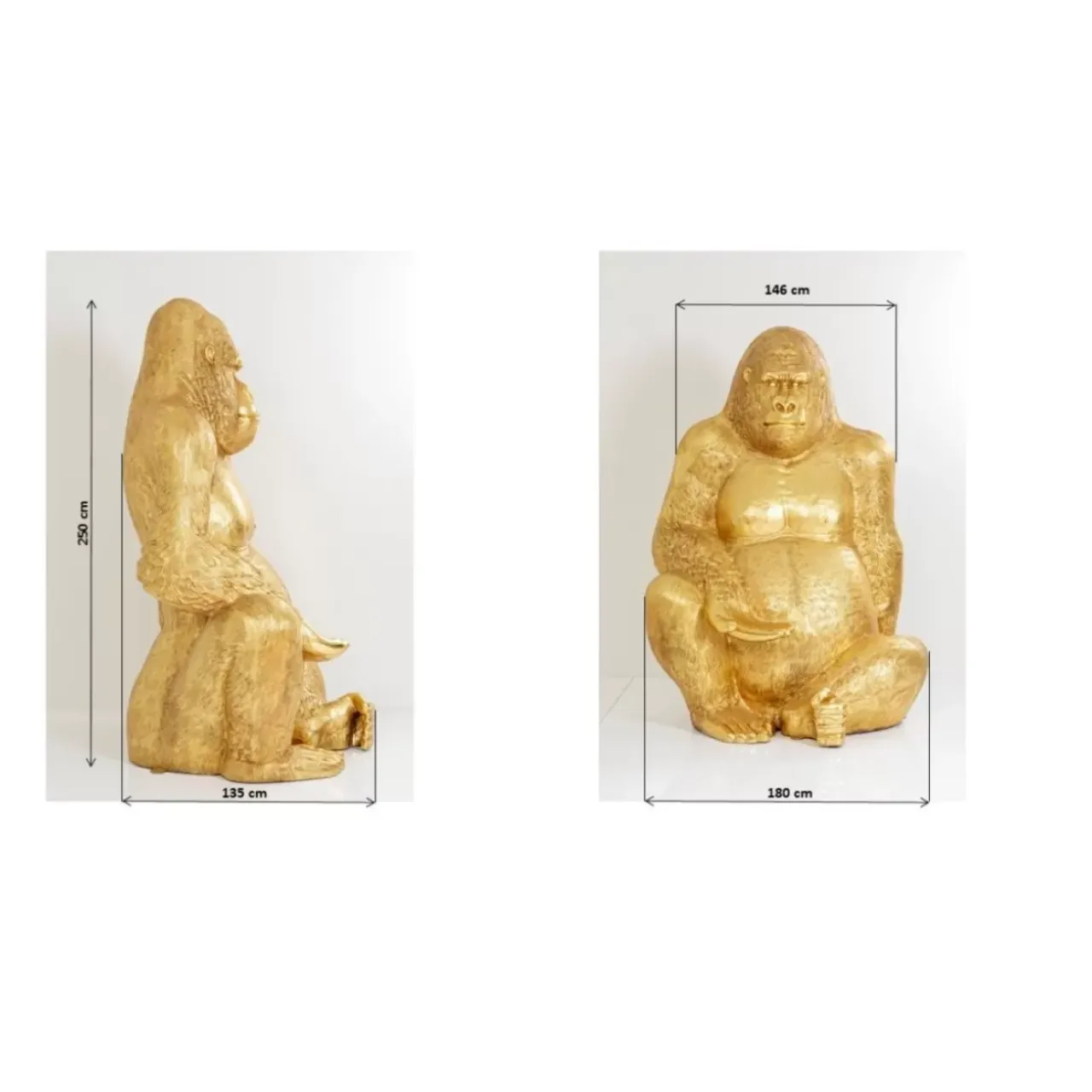Deko & Geschenkartikel|KARE Design Deko Figur Gorilla Gold Xxl 249
