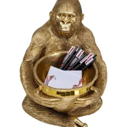 Deko & Geschenkartikel|KARE Design Deko Figur Gorilla Holding Bowl Gold