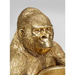 Deko & Geschenkartikel|KARE Design Deko Figur Gorilla Holding Bowl Gold