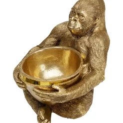 Deko & Geschenkartikel|KARE Design Deko Figur Gorilla Holding Bowl Gold