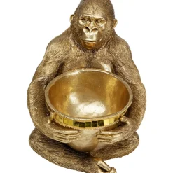 Deko & Geschenkartikel|KARE Design Deko Figur Gorilla Holding Bowl Gold