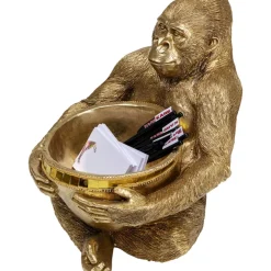 Deko & Geschenkartikel|KARE Design Deko Figur Gorilla Holding Bowl Gold