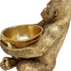 Deko & Geschenkartikel|KARE Design Deko Figur Gorilla Holding Bowl Gold