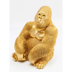 Deko & Geschenkartikel|KARE Design Deko Figur Monkey Gorilla Side Medium Gold