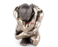 Deko & Geschenkartikel|KARE Design Deko Figur Nude Man Hug Bronze 54Cm