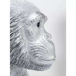 Deko & Geschenkartikel|KARE Design Deko Figur Playing Ape Silber 50