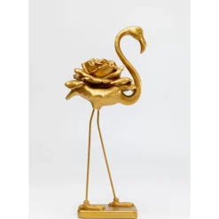 Deko & Geschenkartikel|KARE Design Deko Figur Rose Flamingo Gold 63Cm