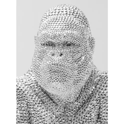 Deko & Geschenkartikel|KARE Design Deko Figur Shiny Gorilla Silber 46Cm