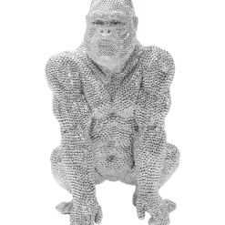Deko & Geschenkartikel|KARE Design Deko Figur Shiny Gorilla Silber 46Cm