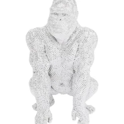 Deko & Geschenkartikel|KARE Design Deko Figur Shiny Gorilla Silber 80Cm