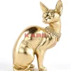 Deko & Geschenkartikel|KARE Design Deko Figur Sitting Cat Audrey Gold 27Cm