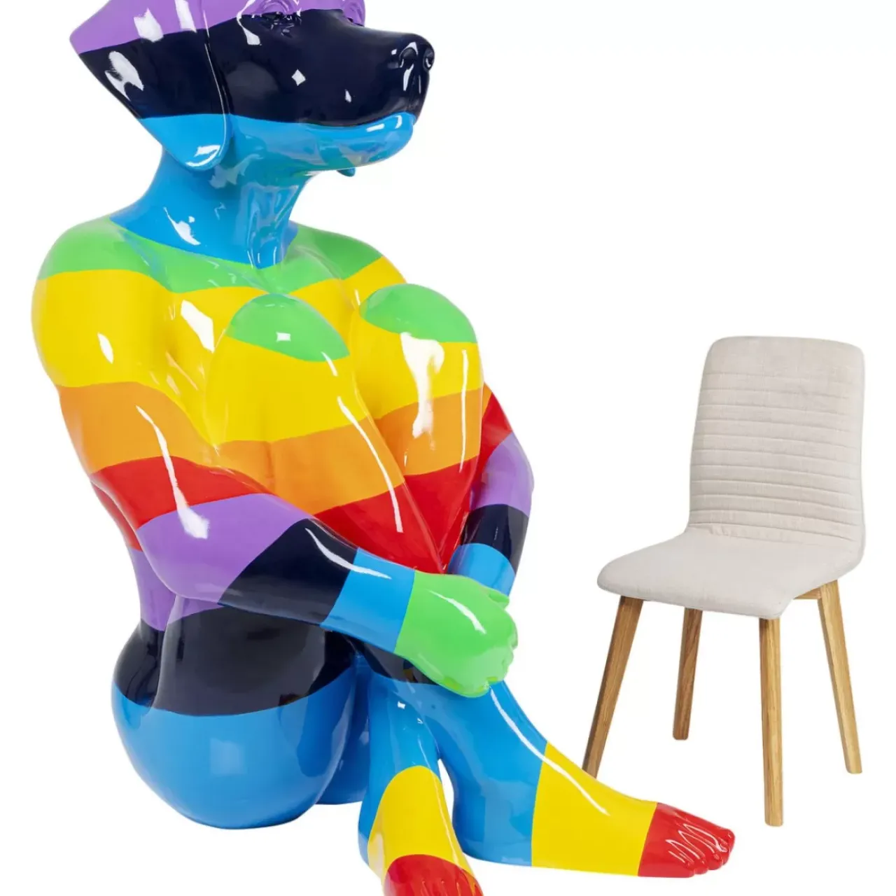 Deko & Geschenkartikel|KARE Design Deko Figur Sitting Dog Rainbow 173
