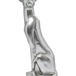 Deko & Geschenkartikel|KARE Design Deko Figur Sitting Leopard Silber 150Cm