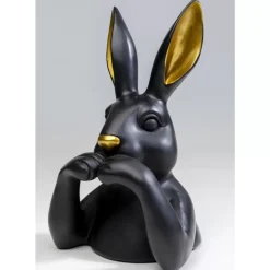 Deko & Geschenkartikel|KARE Design Deko Figur Sweet Rabbit Schwarz 31Cm