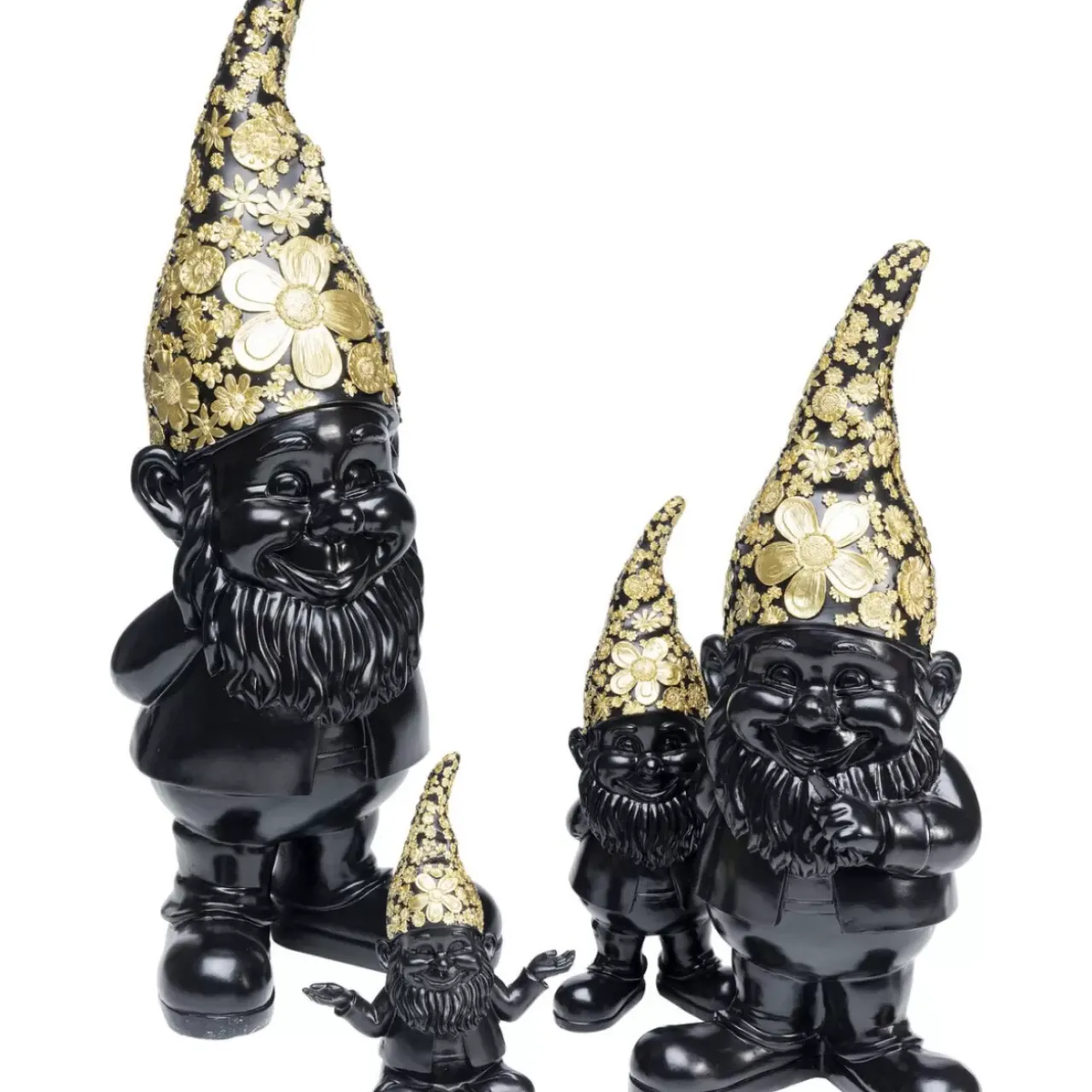 Deko & Geschenkartikel|KARE Design Deko Figur Zwerg Meditation Schwarz Gold 19