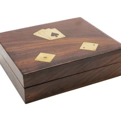Deko & Geschenkartikel|KARE Design Deko Karten Box Gamble Wood (7/Tlg.)