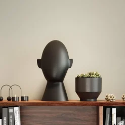 Deko & Geschenkartikel|KARE Design Deko Objekt Abstract Face Schwarz 34Cm