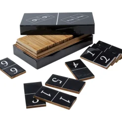 Sonstiges & Zubehör Accessoires|KARE Design Deko Objekt Domino Schwarz 24X7Cm