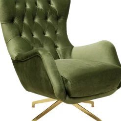 Sessel|KARE Design Drehsessel Bellissima Velvet Grun