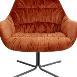 Sessel|KARE Design Drehsessel Bristol Rostrot