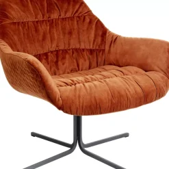 Sessel|KARE Design Drehsessel Bristol Rostrot