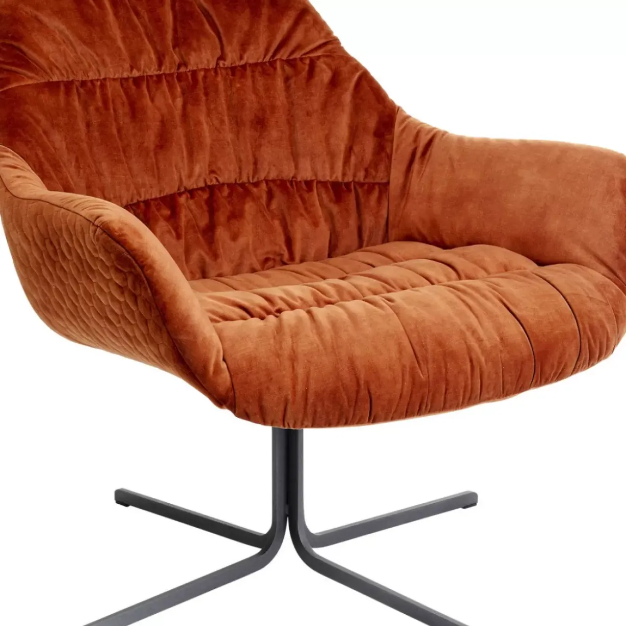 Sessel|KARE Design Drehsessel Bristol Rostrot