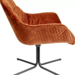 Sessel|KARE Design Drehsessel Bristol Rostrot
